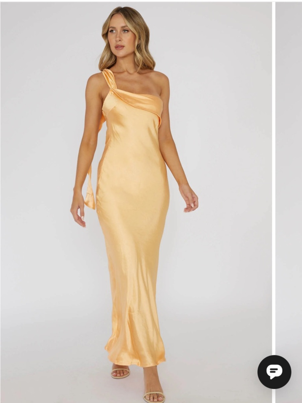 Selfie Leslie Carmel One-Shoulder Sash Maxi Dress Rockmelon